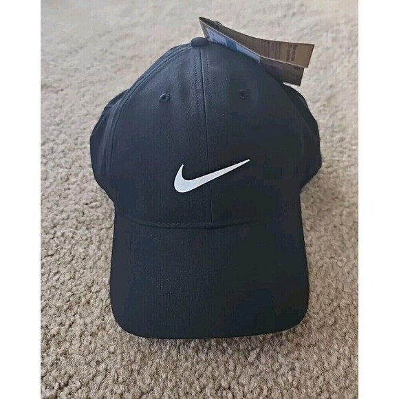 Nike Golf Mens Dri Fit Club Structured Swoosh Golf Hat BLACK Size M/L NEW - Picture 1 of 6